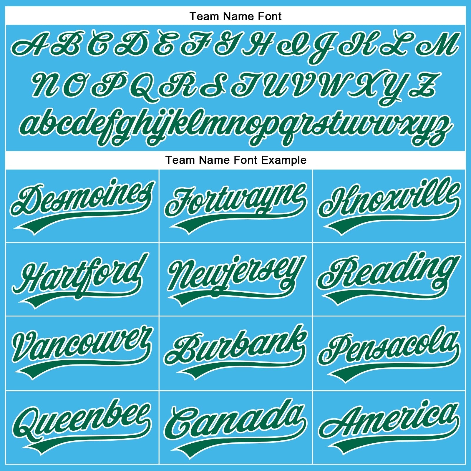 Custom Sky Blue Kelly Green-White Authentic Baseball Jersey baseball jersey product view 4