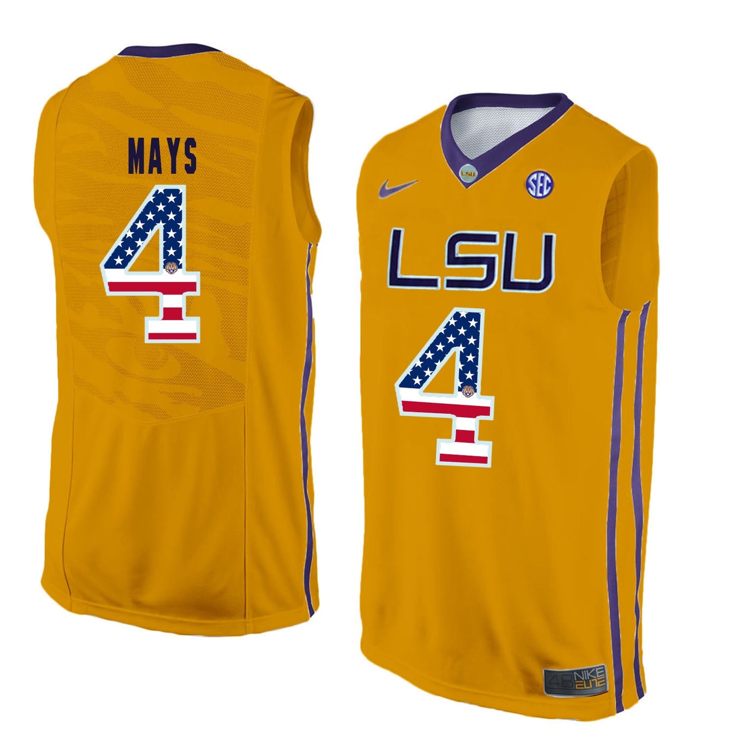 Skylar Mays 4 Gold College Football Jersey football jersey product view 1