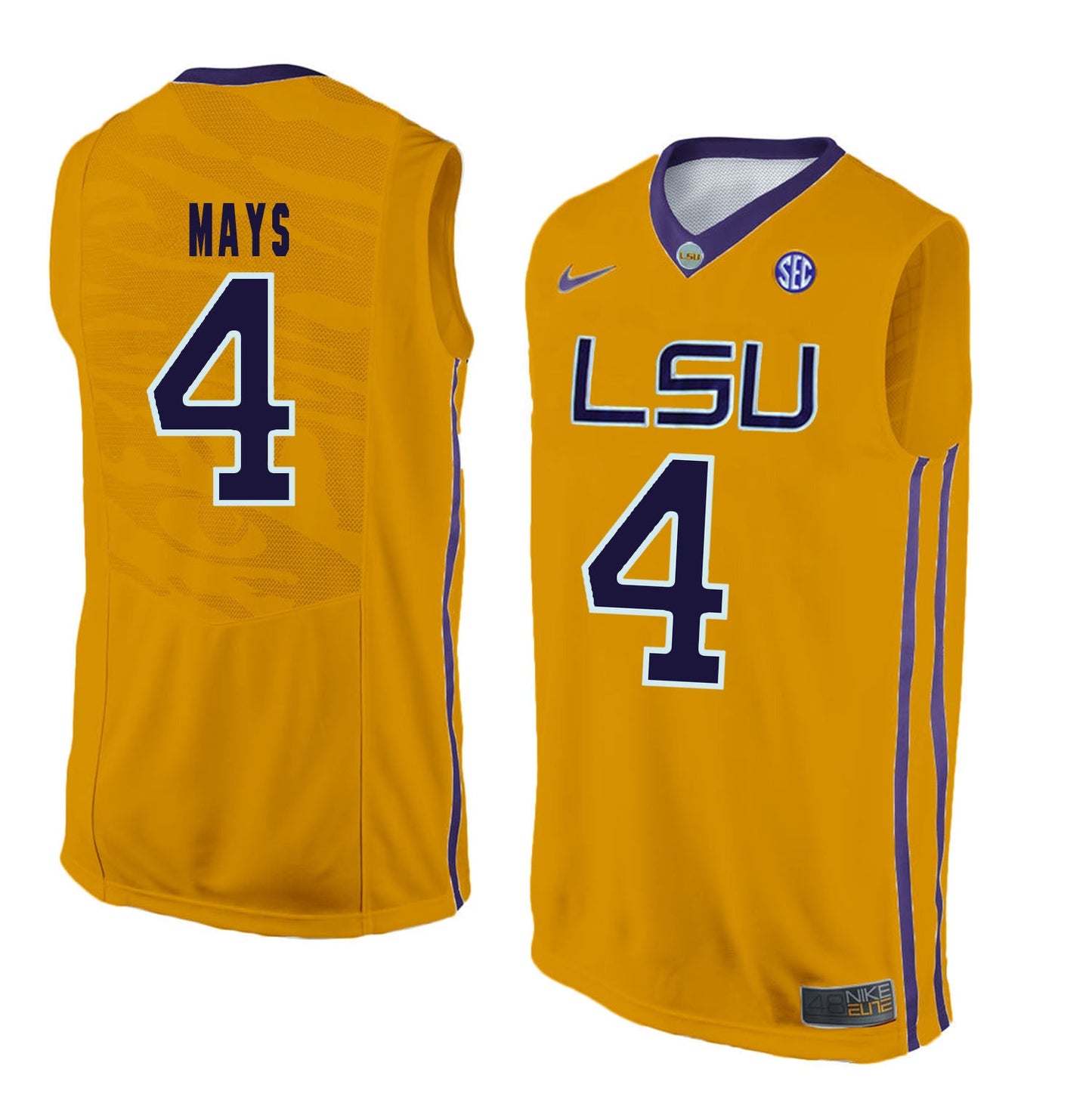 Skylar Mays 4 Gold Style 1 College Football Jersey football jersey product view 1
