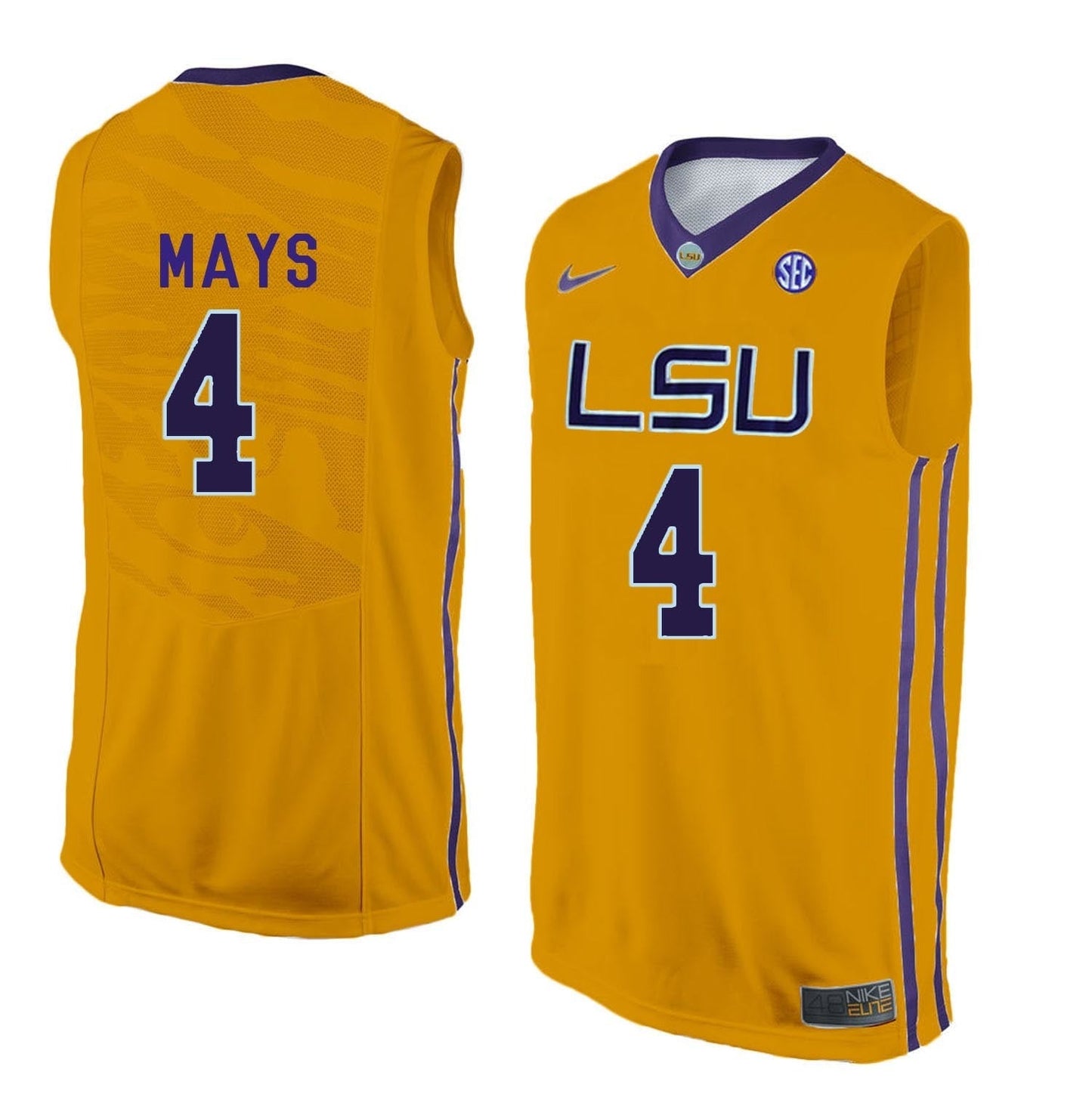 Skylar Mays 4 Gold Style 2 College Football Jersey football jersey product view 1