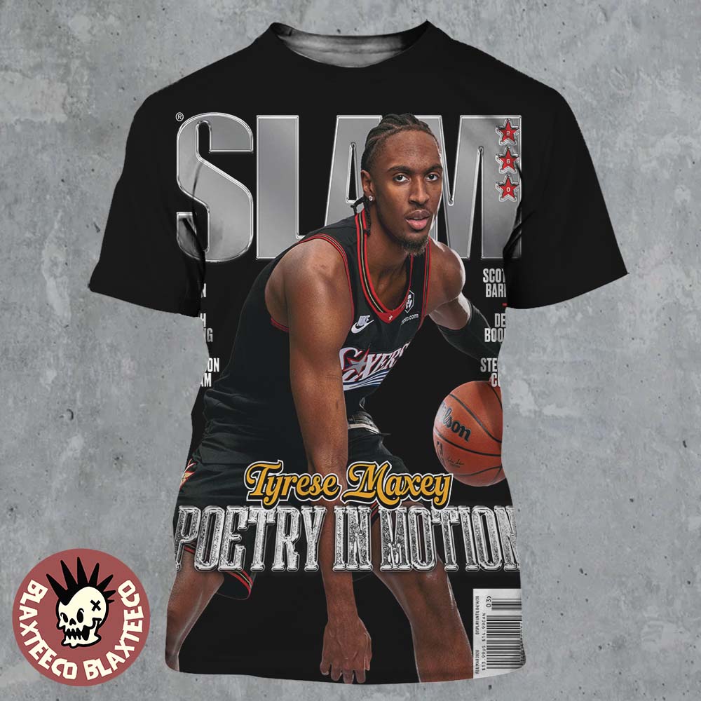 Slam 260 Tyrese Maxey Philadelphia 76ers Poetry In Motion Magazine Cover All Over Print Shirt - T-Shirt, Sweatshirt, Hoodie