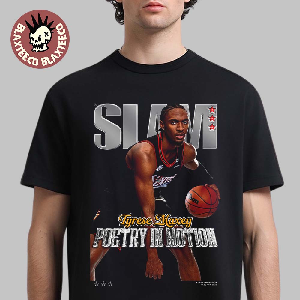 Slam 260 Tyrese Maxey Philadelphia 76ers Poetry In Motion Magazine Cover T-Shirt Unisex T-shirt, Sweatshirt, Hoodie, Long Sleeve Tee - T-Shirt, Sweatshirt, Hoodie