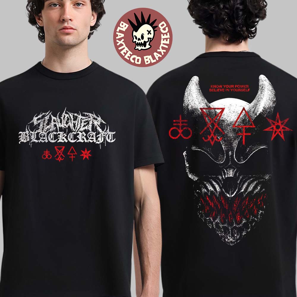 Slaughter To Prevail X Blackcraft Cult Los Angeles 2026 Pop Up Shop Merch Logo Mask T-Shirt - T-Shirt, Sweatshirt, Hoodie