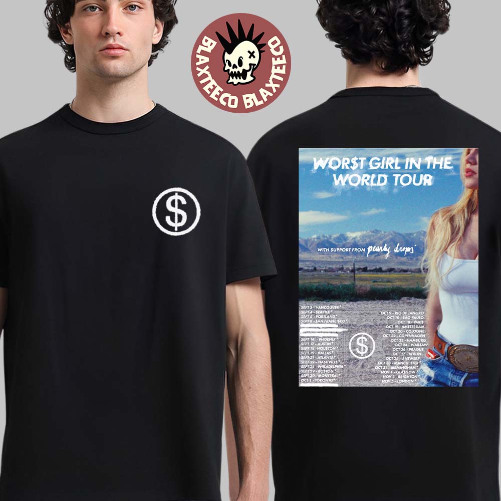 Slayyyter Worst Girl In The World Tour 2026 North America And Europe UK Schedule Dates T-Shirt - T-Shirt, Sweatshirt, Hoodie