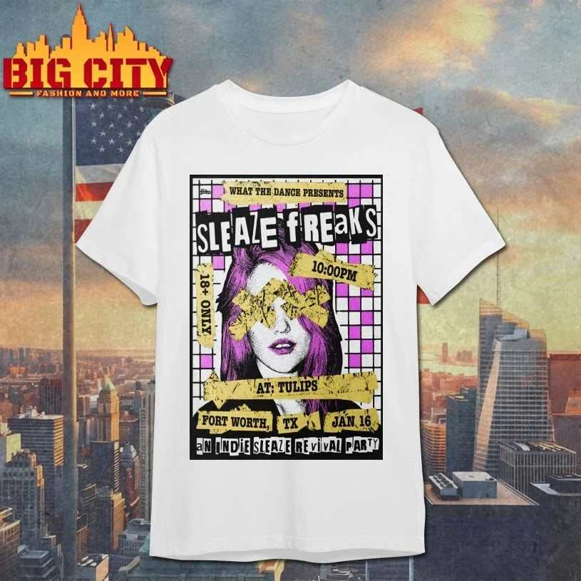 Sleaze Freaks In Fort Worth TX On Jan 16 2026 Poster shirt Unisex T-shirt, Sweatshirt, Hoodie, Long Sleeve Tee - T-Shirt, Sweatshirt, Hoodie