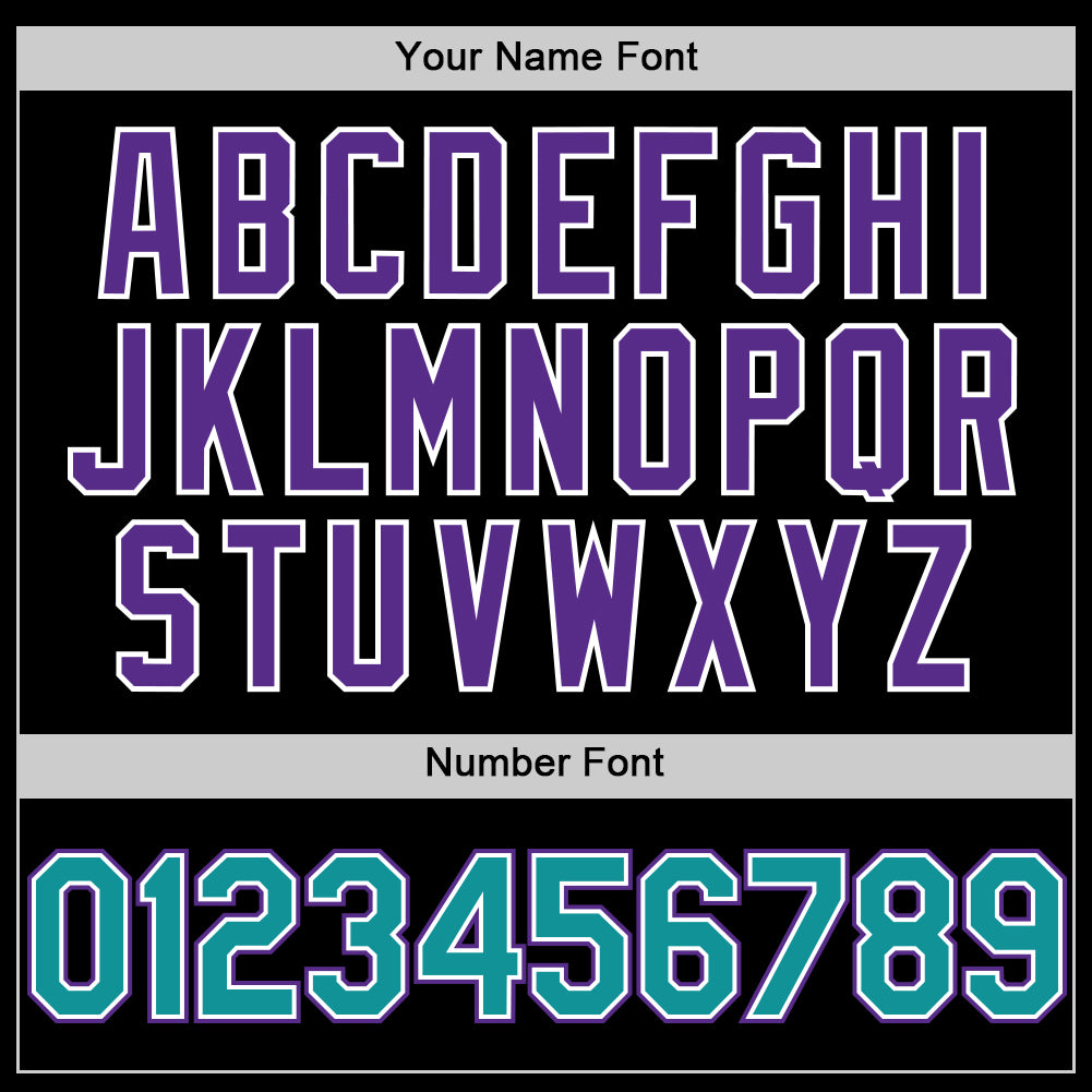 Custom Black Teal-Purple Authentic Sleeveless Baseball Jersey baseball jersey product view 4