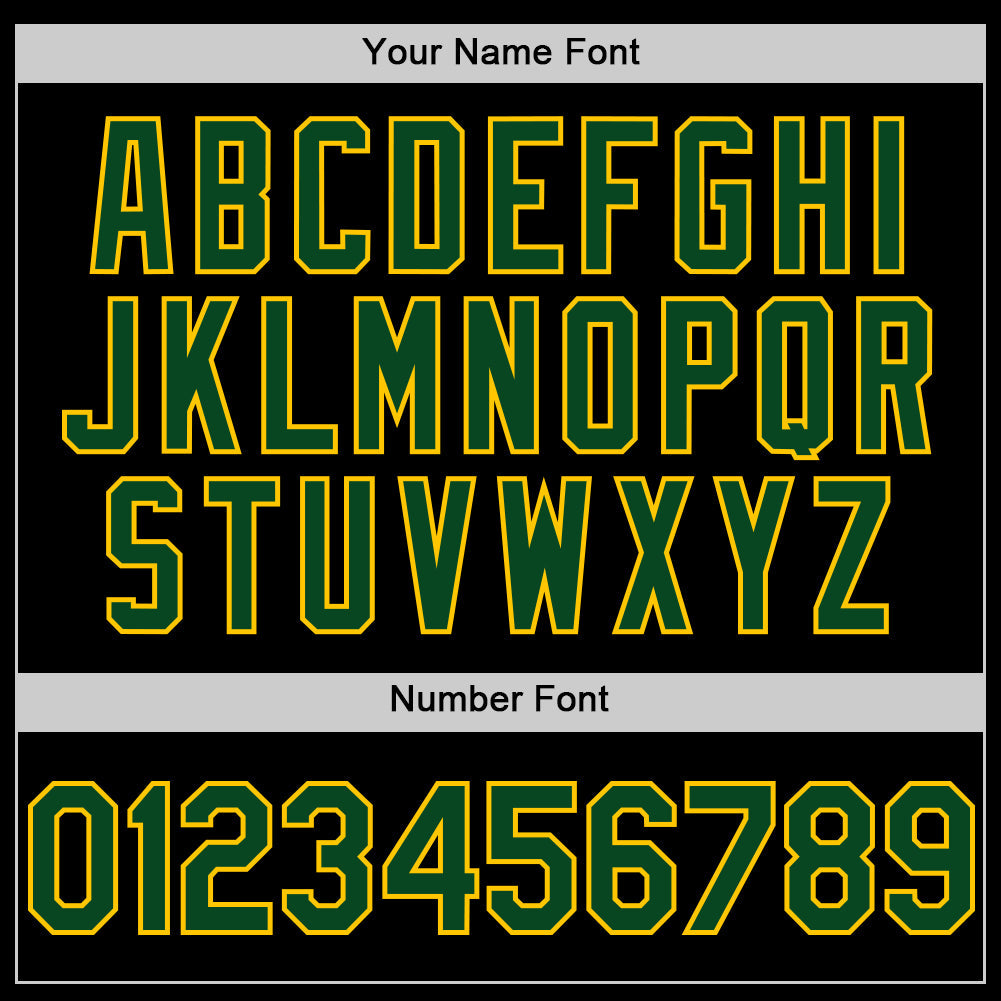 Custom Black Green-Yellow Authentic Sleeveless Baseball Jersey baseball jersey product view 4