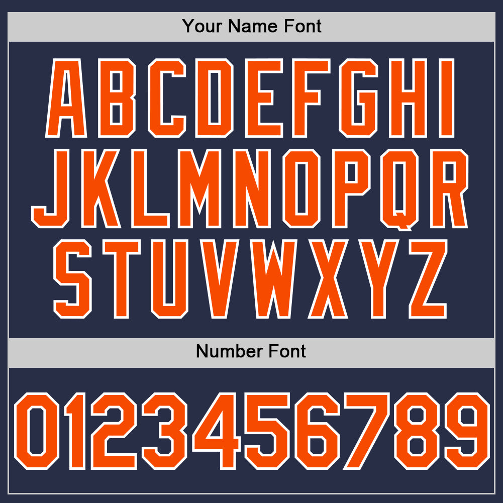 Custom Navy Orange-White Authentic Sleeveless Baseball Jersey baseball jersey product view 4