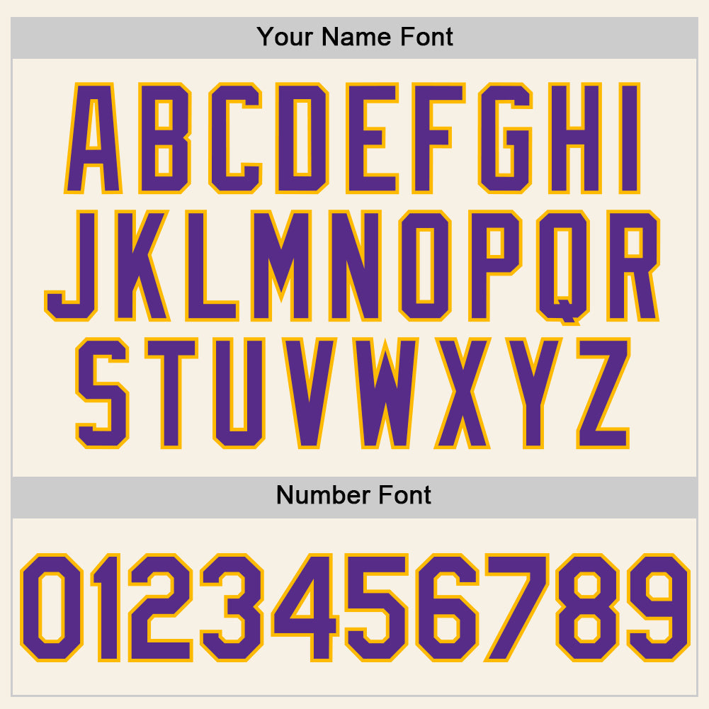 Custom Cream Purple-Gold Authentic Sleeveless Baseball Jersey baseball jersey product view 4