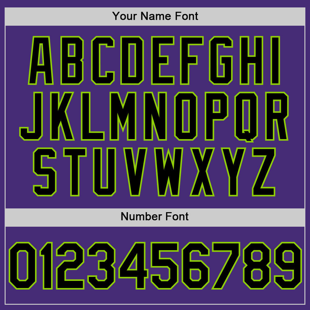 Custom Purple Black-Neon Green Authentic Sleeveless Baseball Jersey baseball jersey product view 4