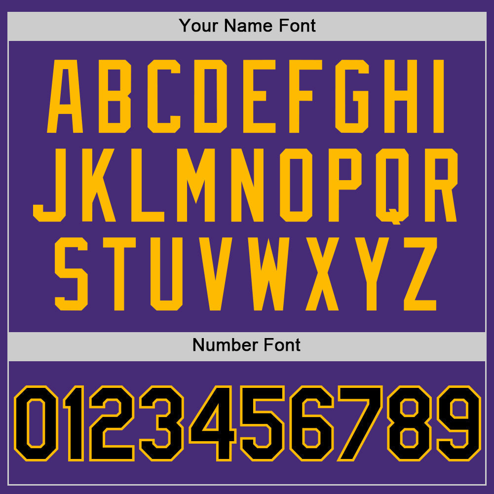 Custom Purple Black-Gold Authentic Sleeveless Baseball Jersey baseball jersey product view 4