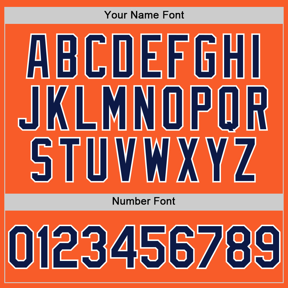 Custom Orange Navy-White Authentic Sleeveless Baseball Jersey baseball jersey product view 4