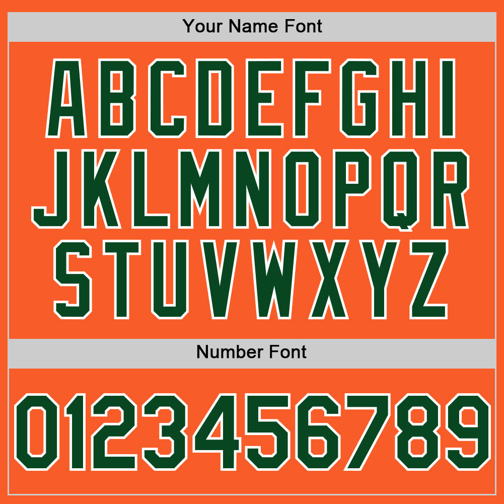 Custom Orange Green-White Authentic Sleeveless Baseball Jersey baseball jersey product view 4