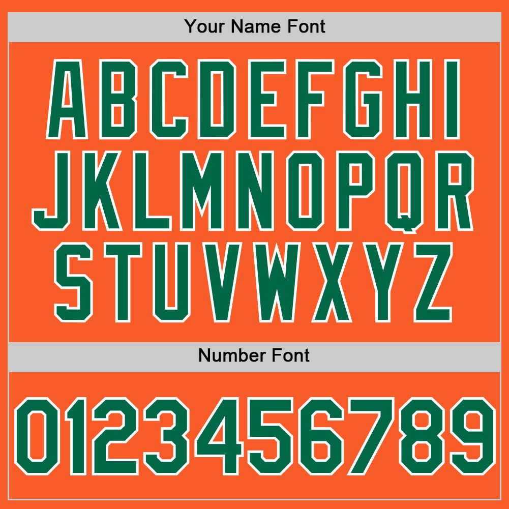 Custom Orange Kelly Green-White Authentic Sleeveless Baseball Jersey baseball jersey product view 4