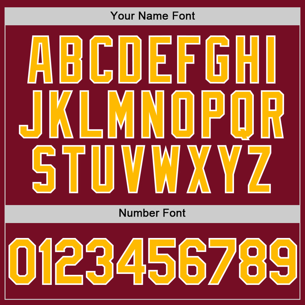 Custom Crimson Gold-White Authentic Sleeveless Baseball Jersey baseball jersey product view 4