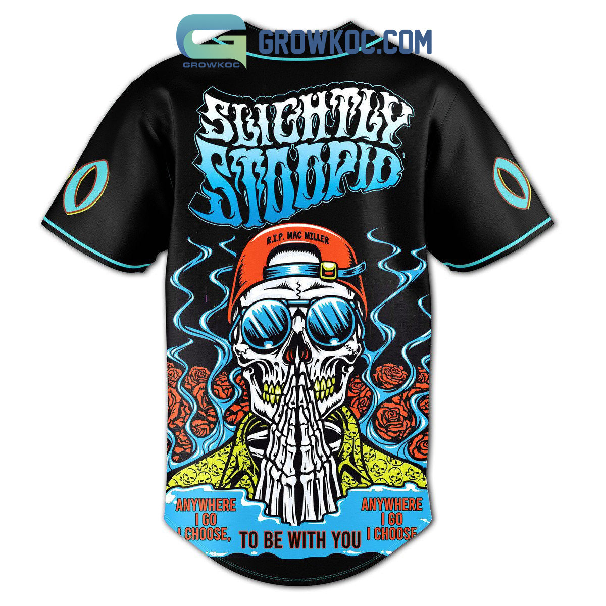 Slightly Stoopid Anywhere I Go I Choose To Be With You Personalized Baseball Jersey baseball jersey product view 3