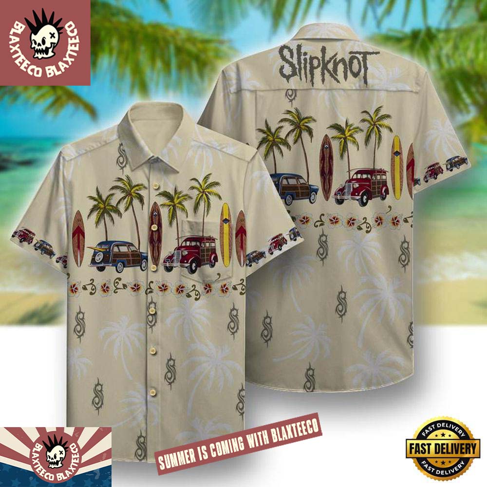 Slipknot Beach Pattern Summer Vintage Vibe Hawaiian Shirt Unisex T-shirt, Sweatshirt, Hoodie, Long Sleeve Tee - T-Shirt, Sweatshirt, Hoodie