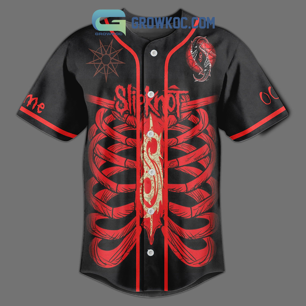 Slipknot Hold Your Breath Personalized Baseball Jersey baseball jersey product view 2