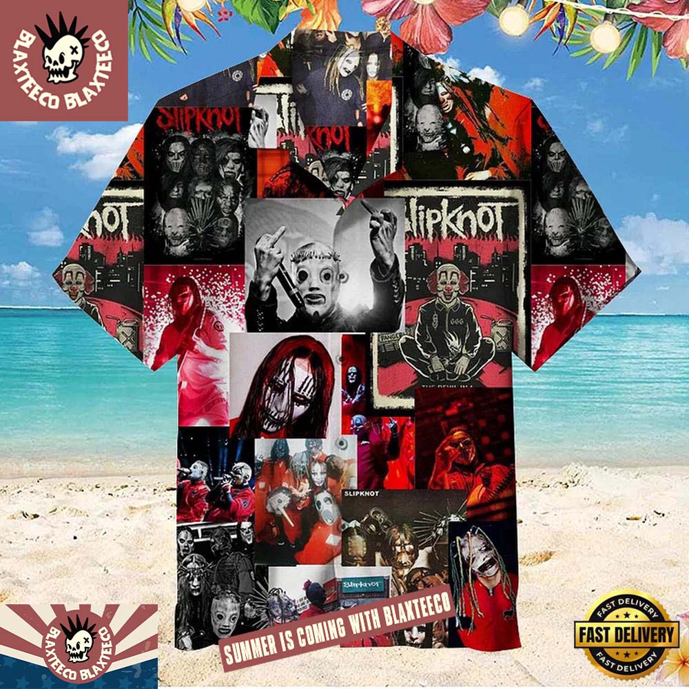 Slipknot Masked Legends 2026 Summer Hawaiian Shirt Unisex T-shirt, Sweatshirt, Hoodie, Long Sleeve Tee - T-Shirt, Sweatshirt, Hoodie