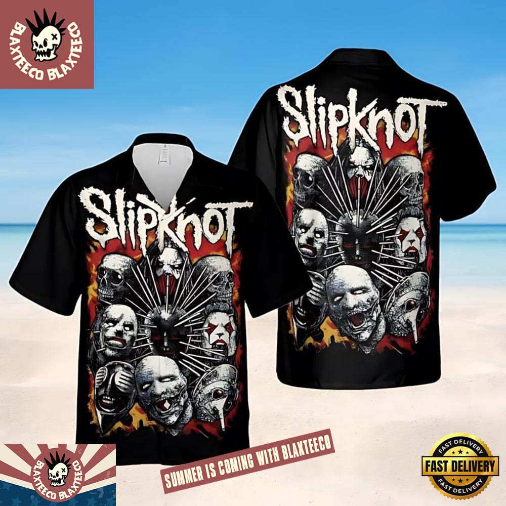 Slipknot Metal Paradise Gift For Metal Fans 2026 Summer Hawaiian Shirt Unisex T-shirt, Sweatshirt, Hoodie, Long Sleeve Tee - T-Shirt, Sweatshirt, Hoodie
