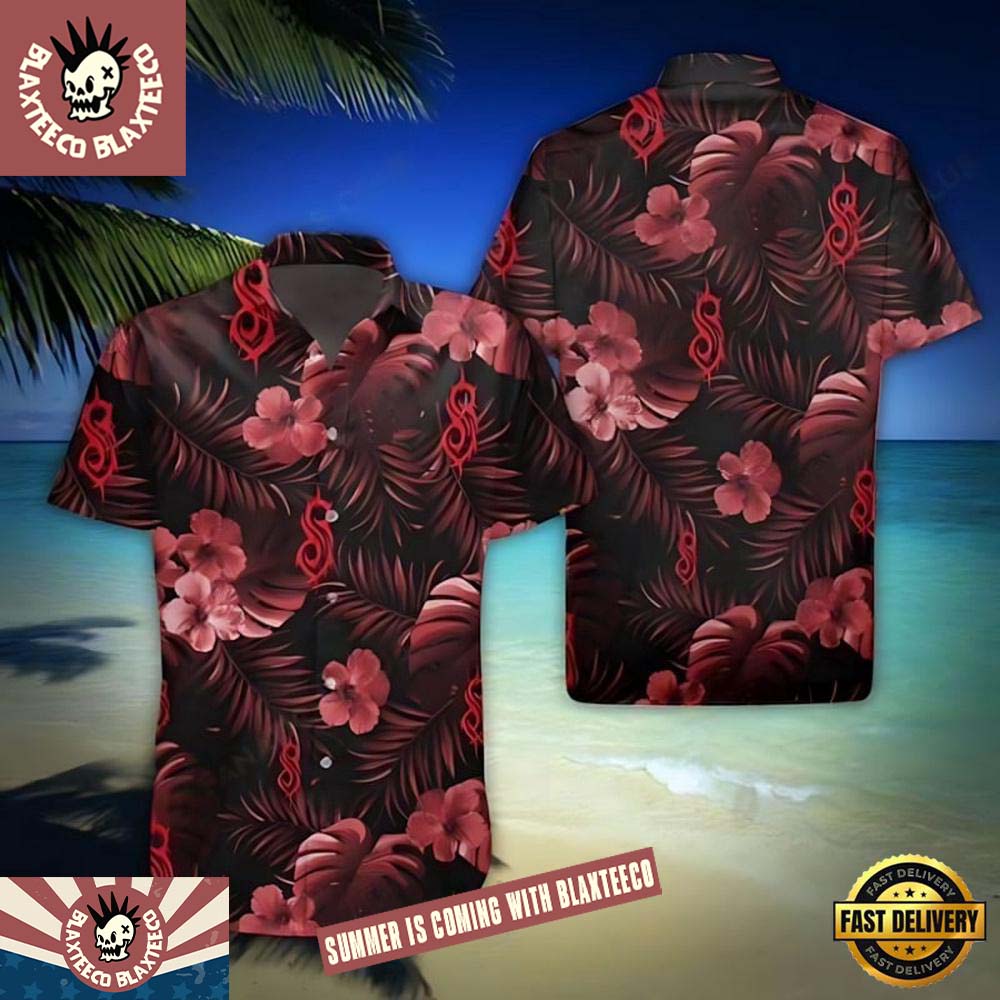 Slipknot Red Paradise Tropical Summer Hawaiian Shirt Unisex T-shirt, Sweatshirt, Hoodie, Long Sleeve Tee - T-Shirt, Sweatshirt, Hoodie