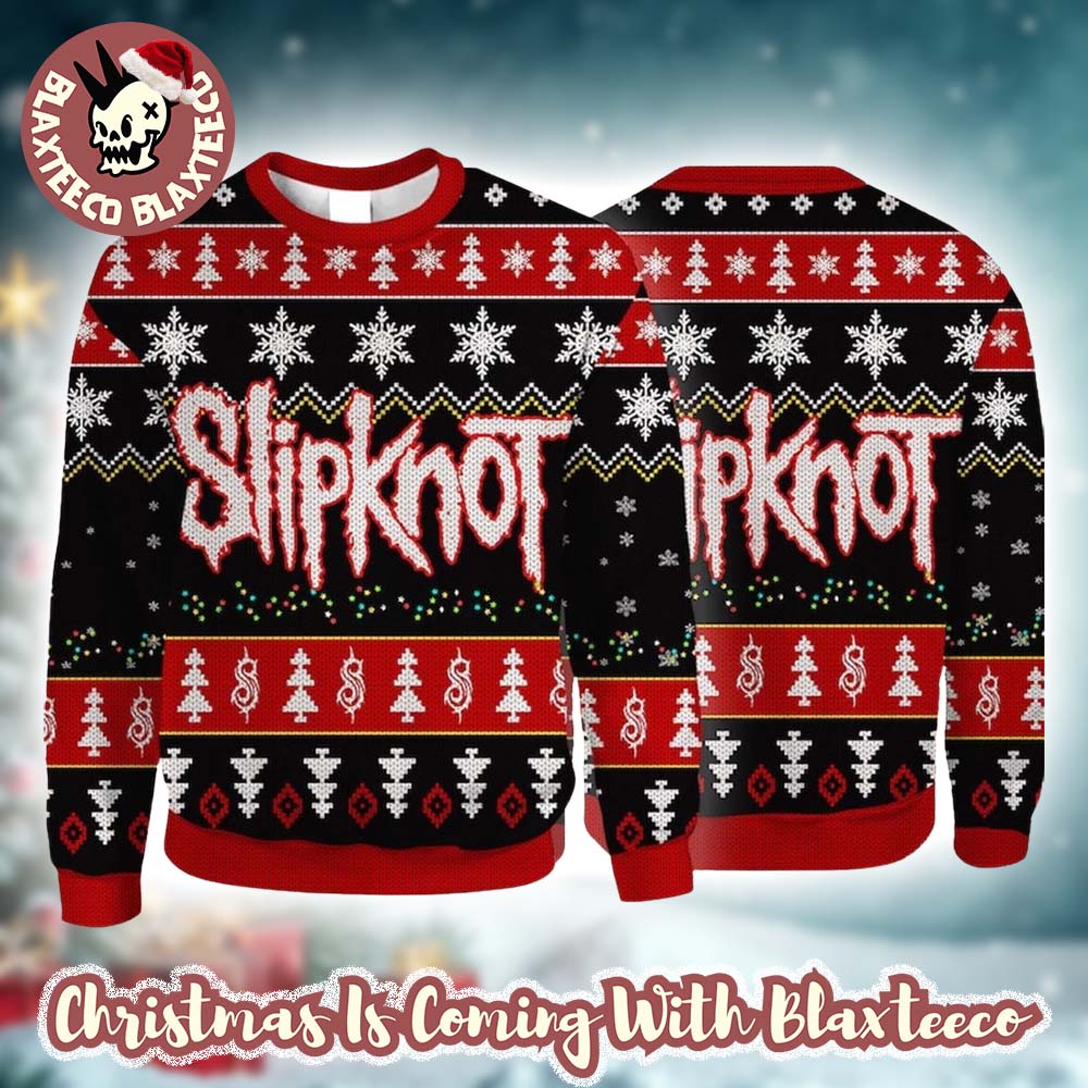 Slipknot Signature Logo 2025 Ugly Christmas Sweater Unisex T-shirt, Sweatshirt, Hoodie, Long Sleeve Tee - T-Shirt, Sweatshirt, Hoodie