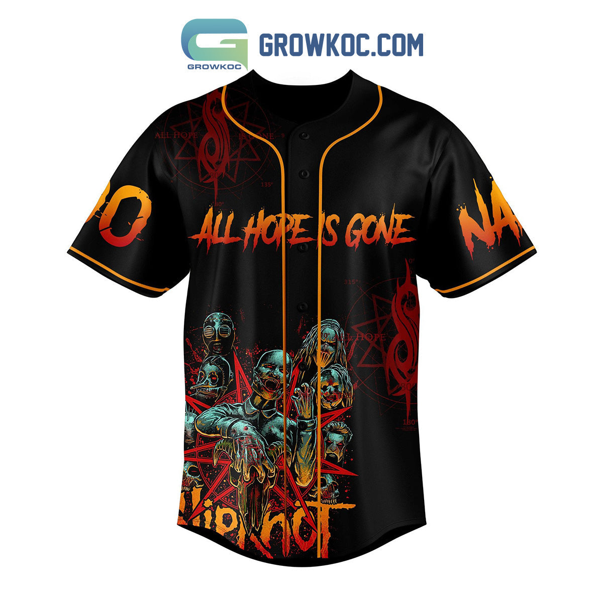 Slipknot The Limits Of The Dead All Hope Is Gone Personalized Baseball Jersey baseball jersey product view 2