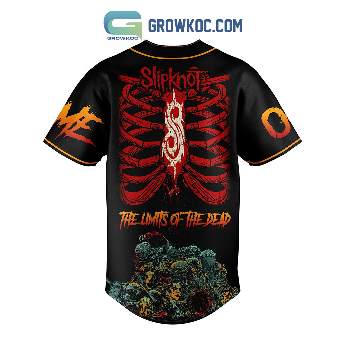 Slipknot The Limits Of The Dead All Hope Is Gone Personalized Baseball Jersey baseball jersey product view 3