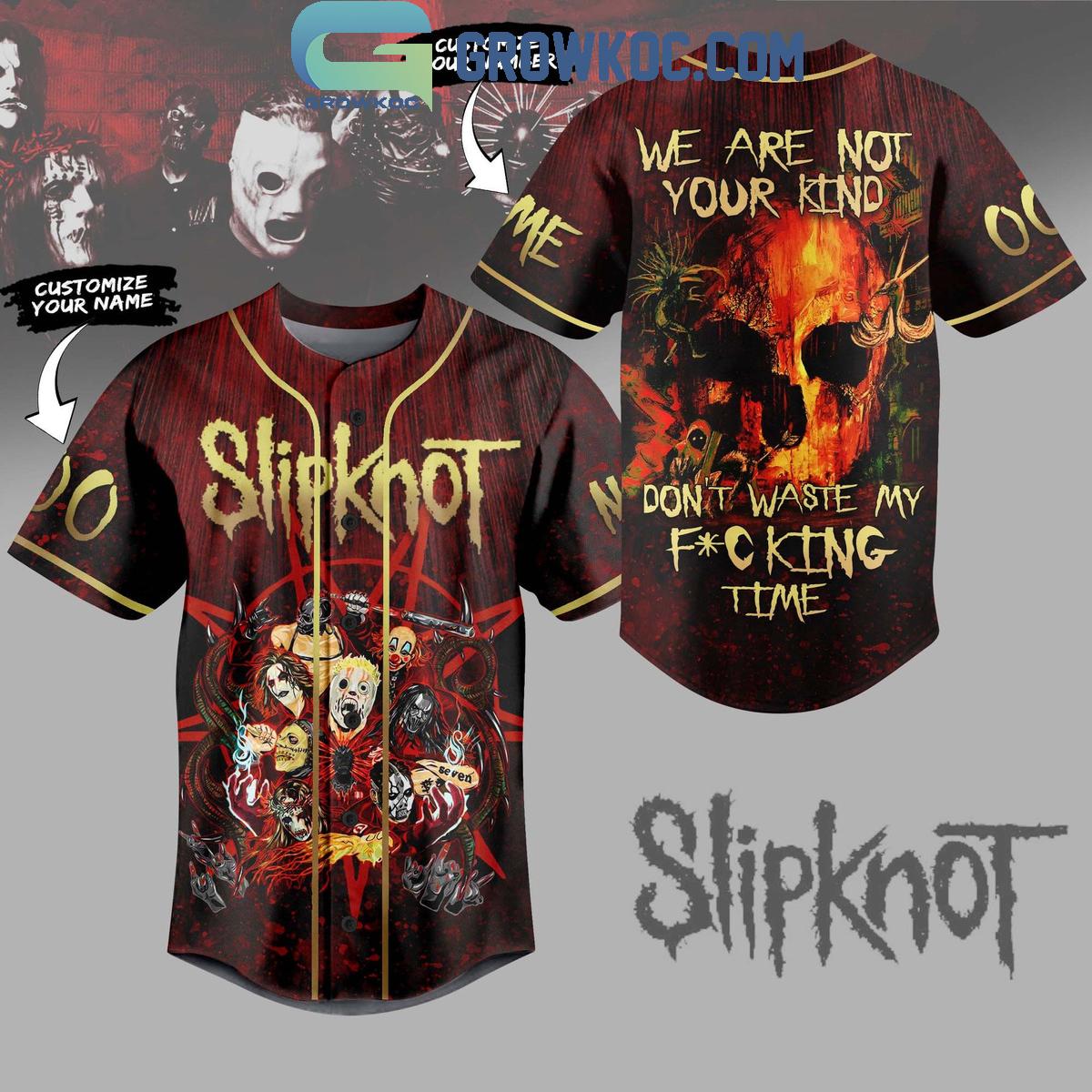 Slipknot We Are Your Kind Don’t Waste My Fucking Time Personalized Baseball Jersey baseball jersey product view 1