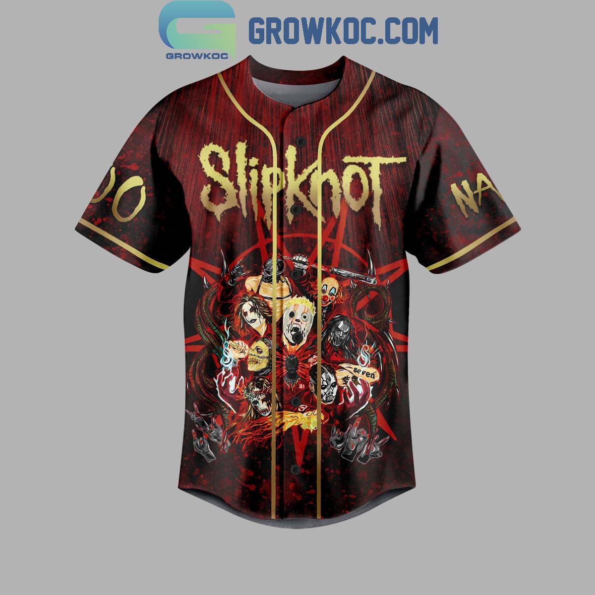 Slipknot We Are Your Kind Don’t Waste My Fucking Time Personalized Baseball Jersey baseball jersey product view 2