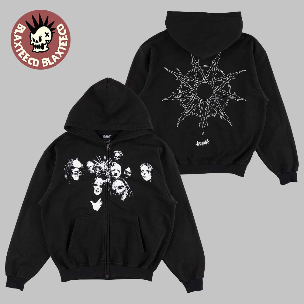 Slipknot X Welcome Skateboard Nonagram Zip Hoodie Unisex T-shirt, Sweatshirt, Hoodie, Long Sleeve Tee - T-Shirt, Sweatshirt, Hoodie
