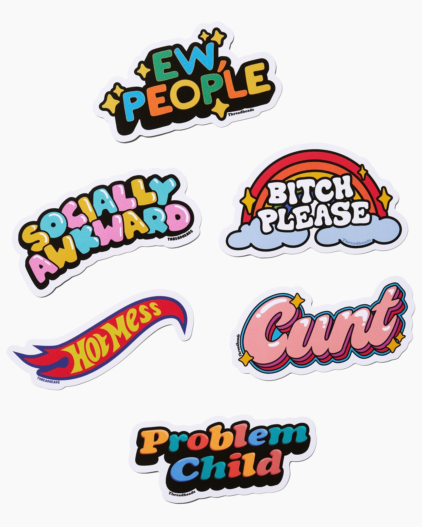 The Slogan Sticker Pack Unisex T-shirt, Sweatshirt, Hoodie, Long Sleeve Tee - T-Shirt, Sweatshirt, Hoodie