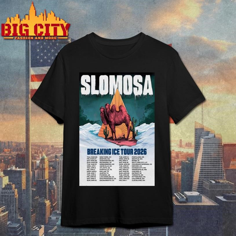 Slomosa Breaking Ice Tour 2026 Poster Shirt Unisex T-shirt, Sweatshirt, Hoodie, Long Sleeve Tee - T-Shirt, Sweatshirt, Hoodie