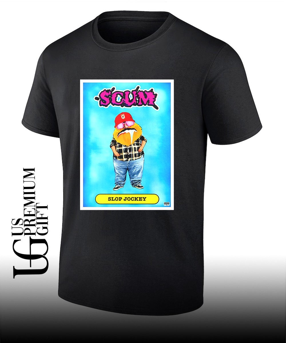 Slop Jockey Scum Gritty parody mascot trading card art shirt Unisex T-shirt, Sweatshirt, Hoodie, Long Sleeve Tee - T-Shirt, Sweatshirt, Hoodie