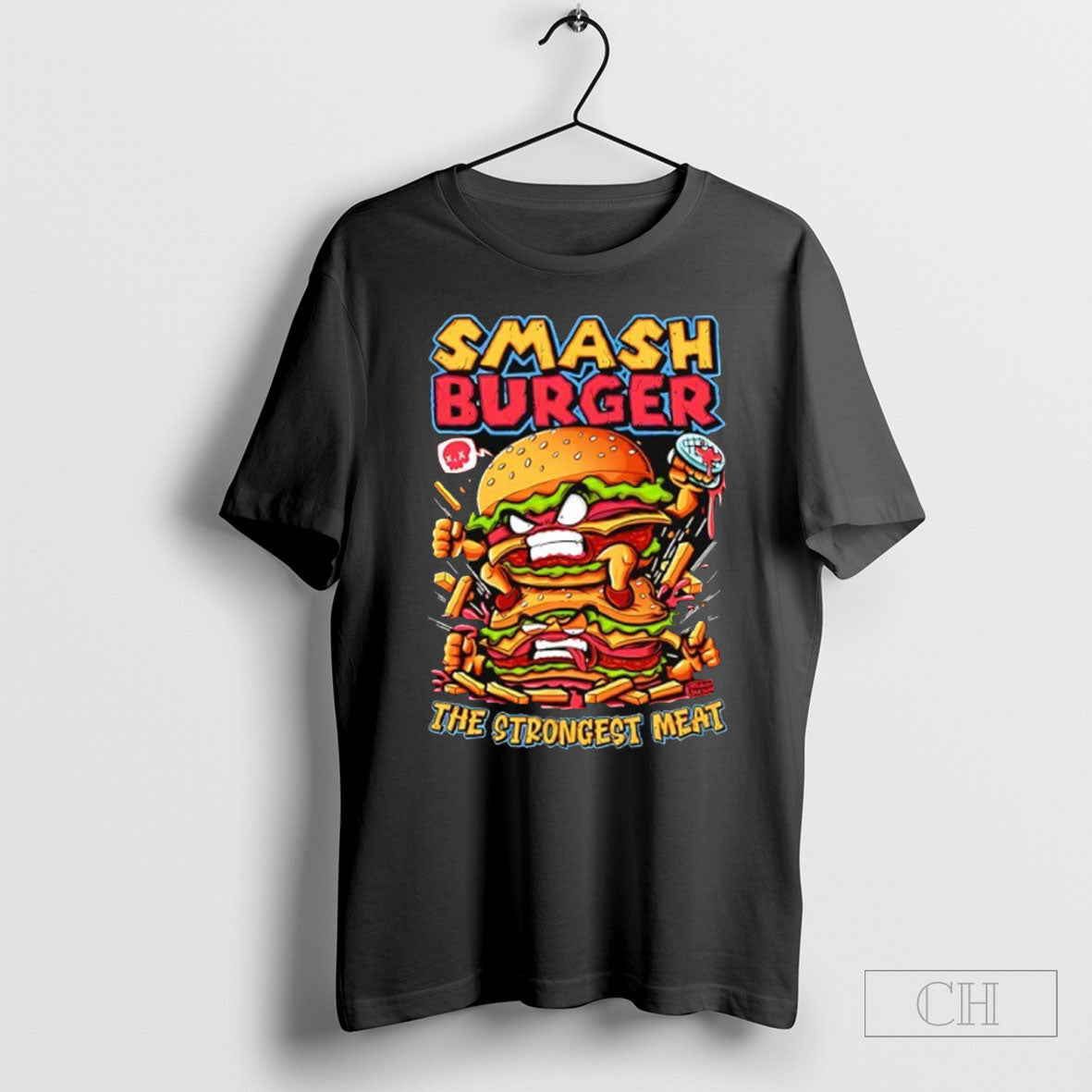 Smash Burger The Strongest Meat Tee Unisex T-shirt, Sweatshirt, Hoodie, Long Sleeve Tee - T-Shirt, Sweatshirt, Hoodie