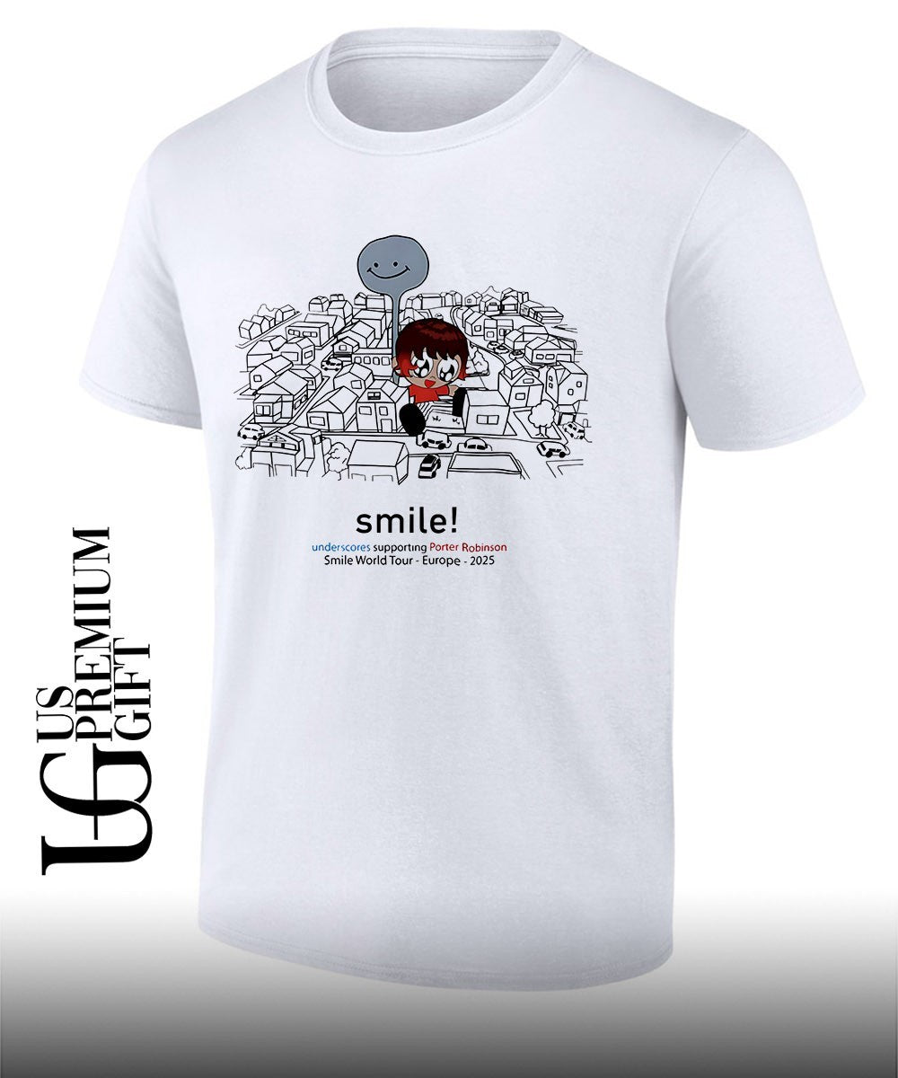 Smile World Tour Europe 2025 shirt Unisex T-shirt, Sweatshirt, Hoodie, Long Sleeve Tee - T-Shirt, Sweatshirt, Hoodie