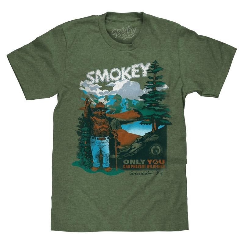 Smokey Bear Only You Can Prevent Wildfires Retro - Adult & Kids T-Shirts, Sweatshirts & Hoodies apparel design preview 1
