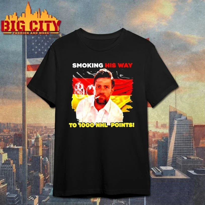 Smoking his way to 1000 shirt Unisex T-shirt, Sweatshirt, Hoodie, Long Sleeve Tee - T-Shirt, Sweatshirt, Hoodie