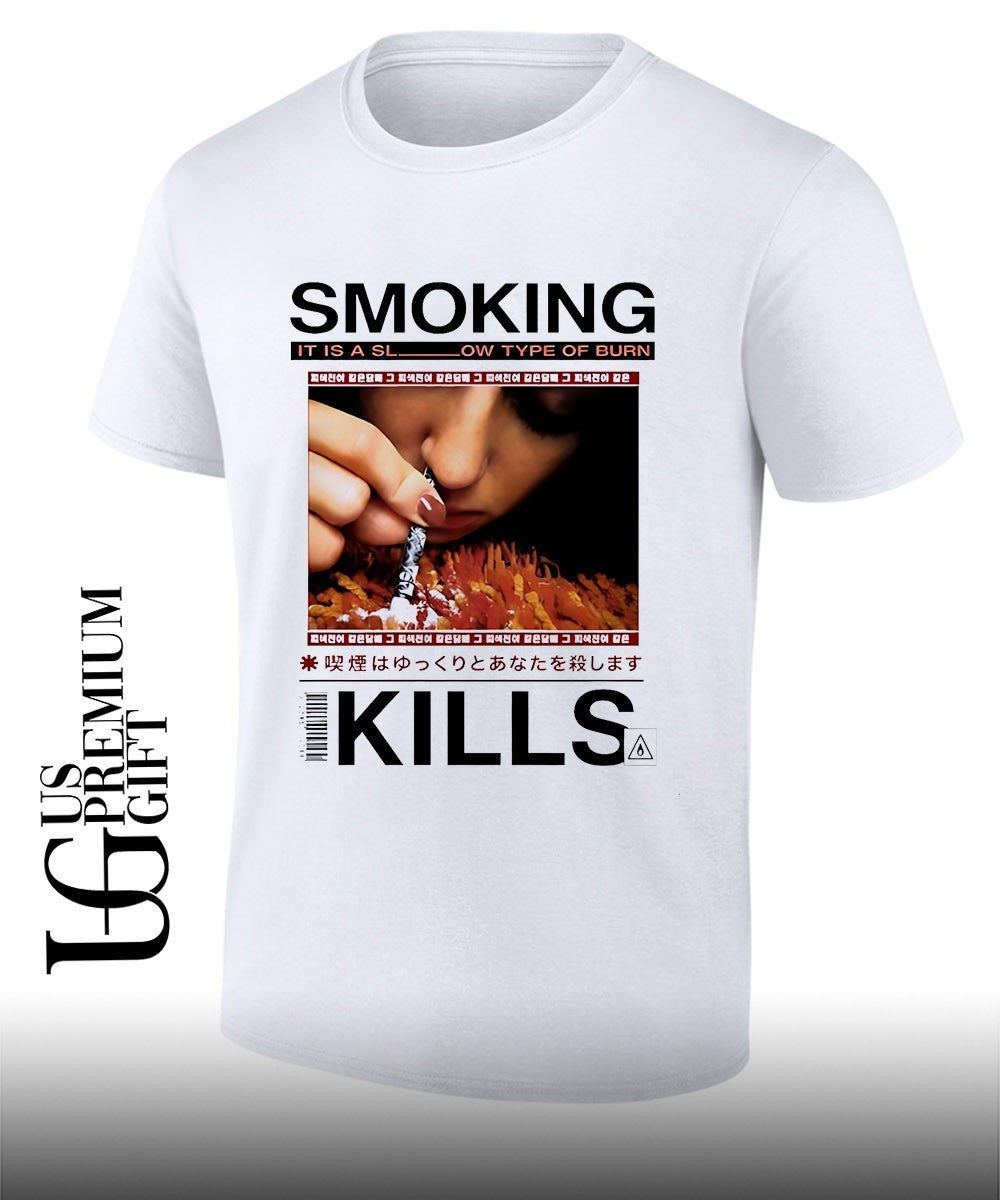 Smoking it is a slow type of burn kill shirt Unisex T-shirt, Sweatshirt, Hoodie, Long Sleeve Tee - T-Shirt, Sweatshirt, Hoodie