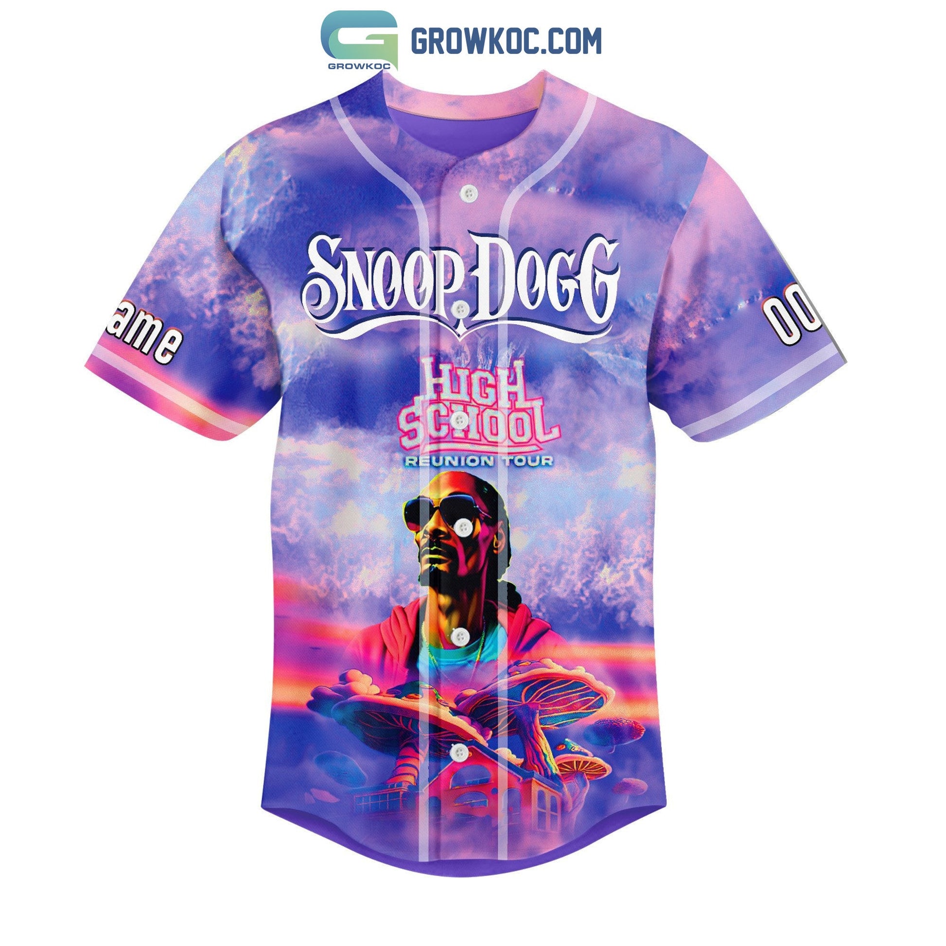 Snoop Dogg High School Reunion Tour Personalized Baseball Jersey baseball jersey product view 3