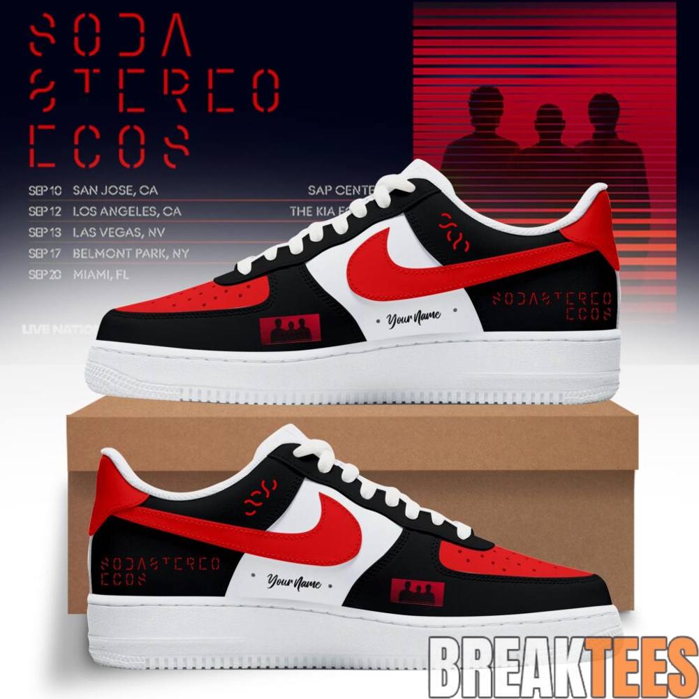 Soda Stereo ECOS Tour 2026 Custom Air Force 1 Sneaker Unisex T-shirt, Sweatshirt, Hoodie, Long Sleeve Tee - T-Shirt, Sweatshirt, Hoodie