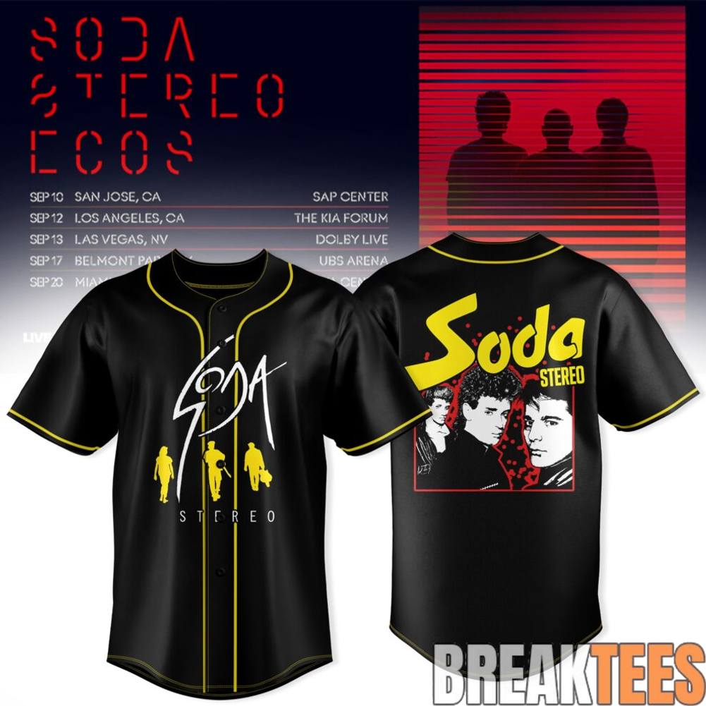 Soda Stereo ECOS Tour 2026 Special Baseball Jersey Unisex T-shirt, Sweatshirt, Hoodie, Long Sleeve Tee - T-Shirt, Sweatshirt, Hoodie