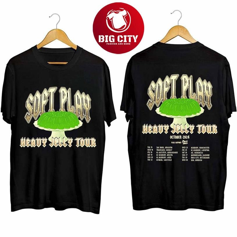 Soft Play Heavy Jelly Tour 2024 Two Sided Shirt Unisex T-shirt, Sweatshirt, Hoodie, Long Sleeve Tee - T-Shirt, Sweatshirt, Hoodie