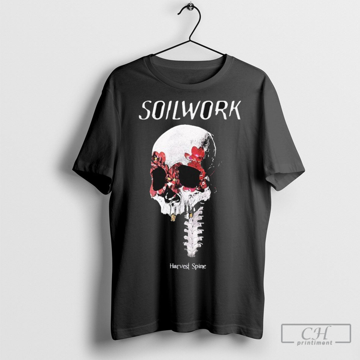 Soilwork Harvest Spine Skull Shirts Unisex T-shirt, Sweatshirt, Hoodie, Long Sleeve Tee - T-Shirt, Sweatshirt, Hoodie