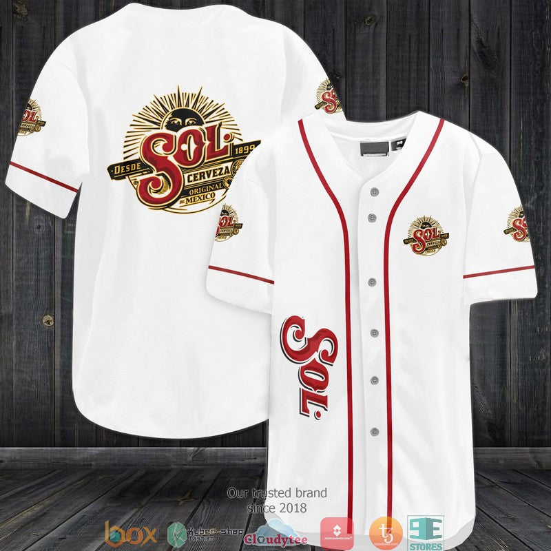 BEST Sol Cerveza Beer Baseball Jersey baseball jersey product view 1