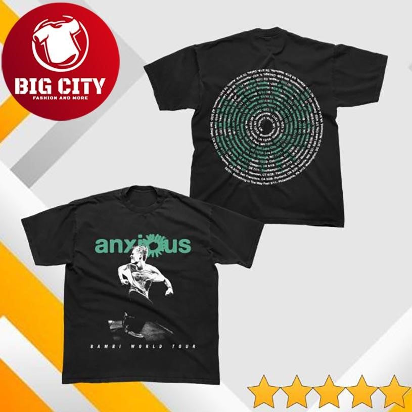 Somemerchco Anxious World Tour Two Sided Shirt Unisex T-shirt, Sweatshirt, Hoodie, Long Sleeve Tee - T-Shirt, Sweatshirt, Hoodie