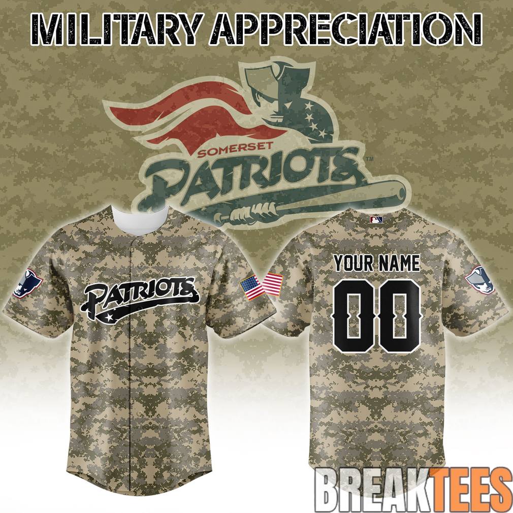 Somerset Patriots Military Appreciation Camo Jersey football jersey product view 1