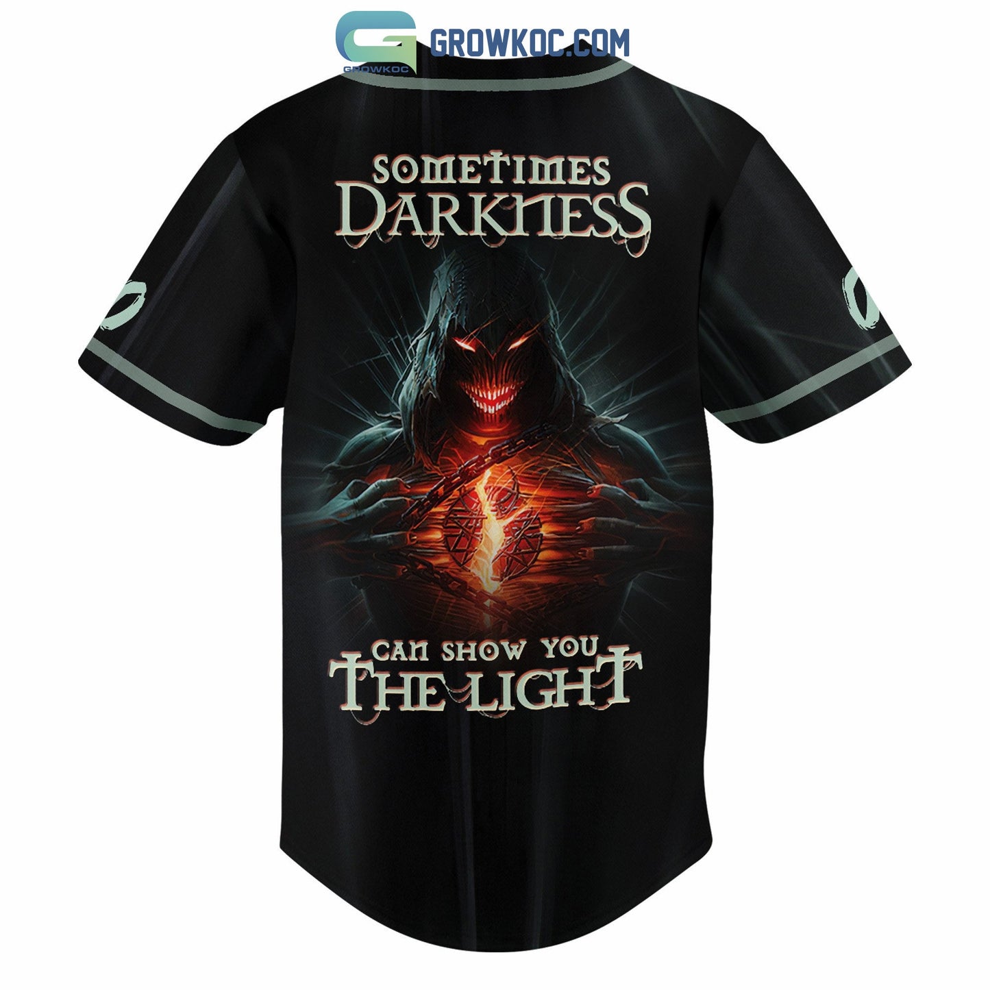 Sometimes Darkness Can Show You The Light Personalized Baseball Jersey baseball jersey product view 3