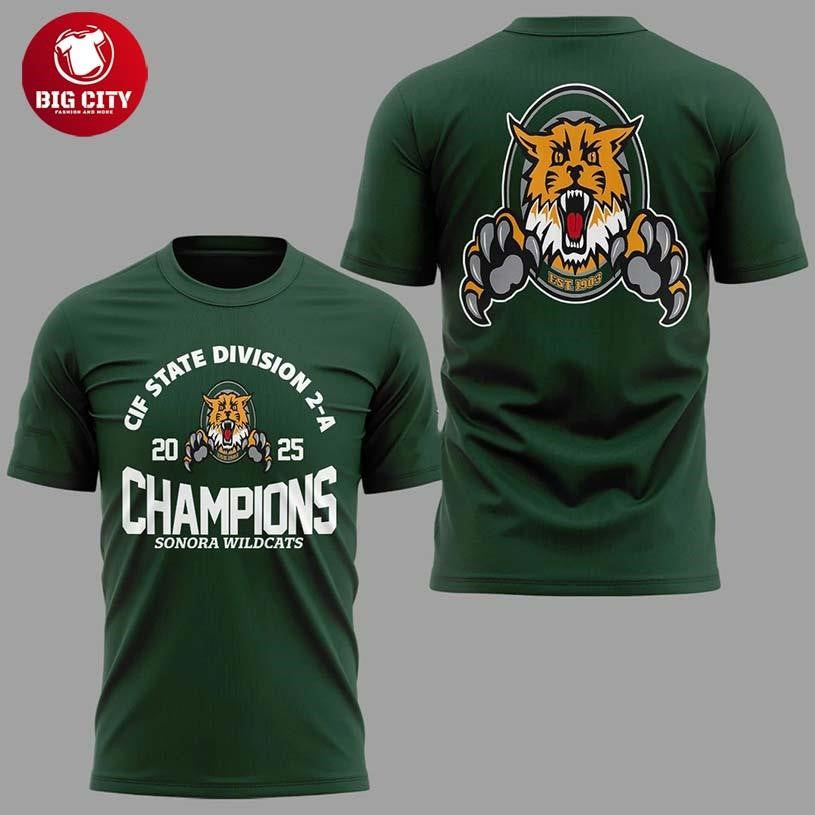 Sondra Wildcats CIF STATE DIVISION 2-A Champions Two Sided Shirt Unisex T-shirt, Sweatshirt, Hoodie, Long Sleeve Tee - T-Shirt, Sweatshirt, Hoodie