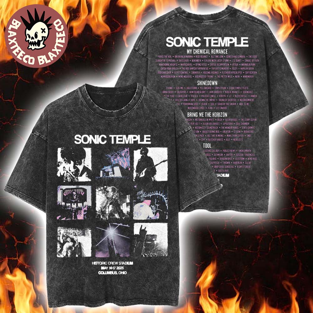 Sonic Temple 2026 Festival Merch In Columbus Ohio At Art And Music Festival From May 14 To 17 2026 Polaroid Live Washed T-Shirt - T-Shirt, Sweatshirt, Hoodie
